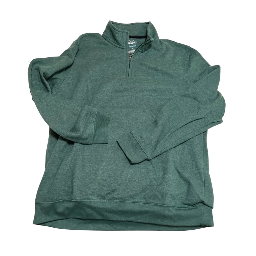 Croft & Barrow Extra Soft Mens XL Pullover 1/4 Zip Mock Neck‎ Sweatshirt